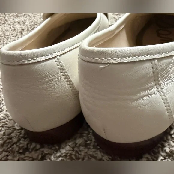 Sam Edelman Lucca Modern cream/Ivory Horse-Bit Leather Loafers Size 8 - Picture 6 of 10